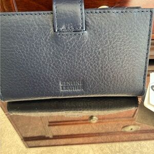 Navy Leather Wallet
